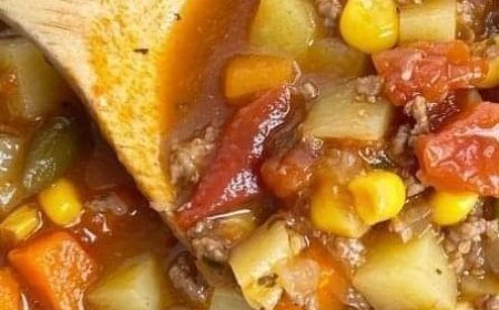 Vegetable hamburger soup