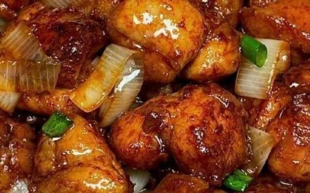 Braised chicken with green onion