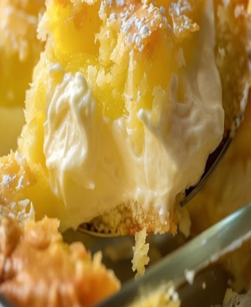 4 Ingredients Lemon Cream Cheese Dump Cake