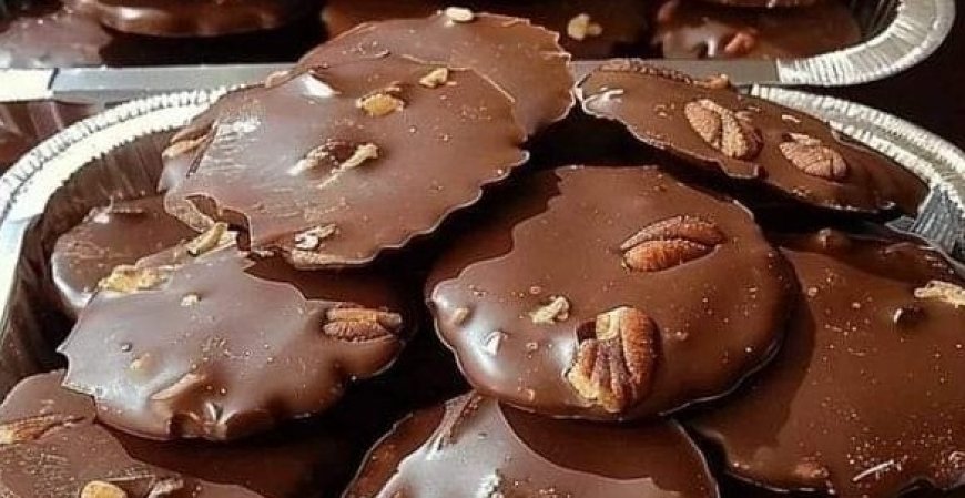 Candy made at home with pecans and caramel