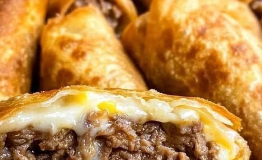 Philly cheesesteak egg rolls