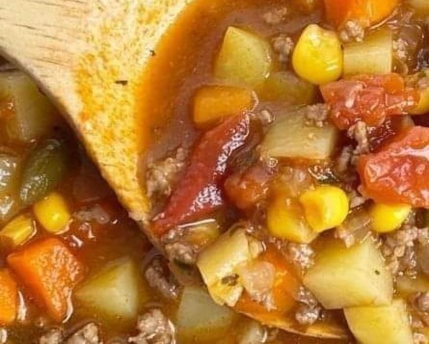 Vegetable hamburger soup