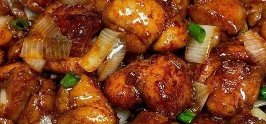 Braised chicken with green onion