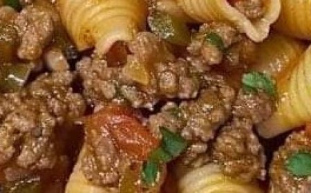 Conchitas with Ground Beef