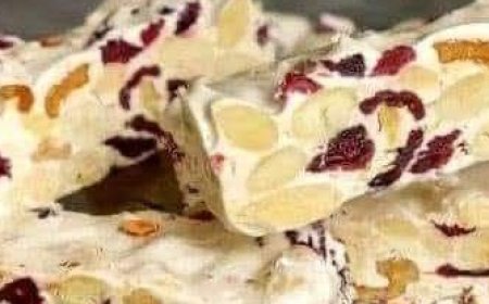 Nougat with Almonds, Walnuts, and Cranberries