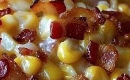 Slow Cooker Cheddar Corn with Bacon