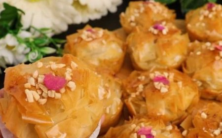 Almond and Coconut Phyllo Pastries with Honey
