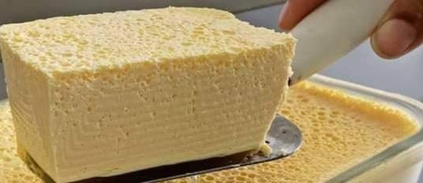 Japanese steamed cheesecake or cotton cheesecake