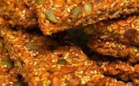 Honey Oatmeal Seed Crackers