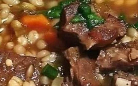 BEST EVER BEEF AND BARLEY SOUP