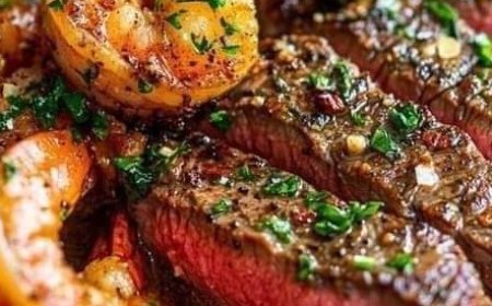 Cajun Shrimp and Steak Feast