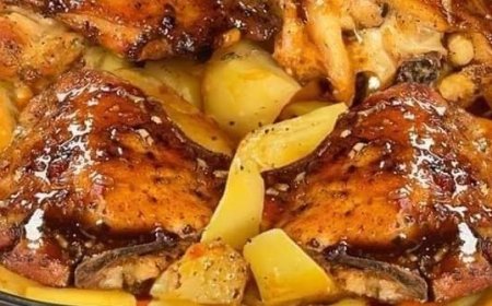 Honey Soy Glazed Chicken Legs with Roasted Vegetables Recipe