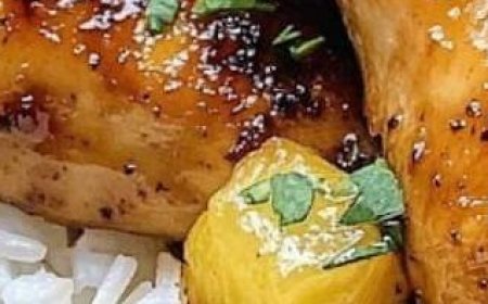 Sweet and Savory Pineapple Glazed Chicken with Rice