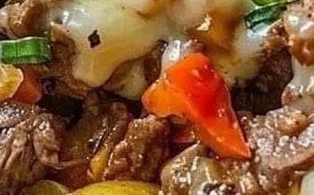 Crockpot Cheesesteak Potato Casserole