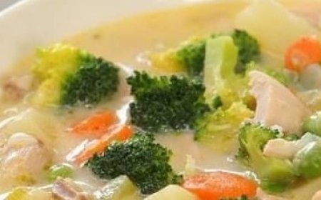 Creamy Chicken Soup with Vegetables