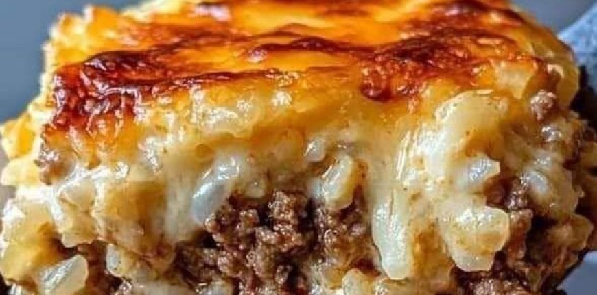 Cheesy Ground Beef and Rice Casserole