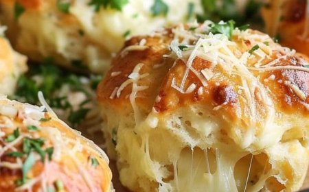 Baked Biscuit Garlic Cheese Bombs