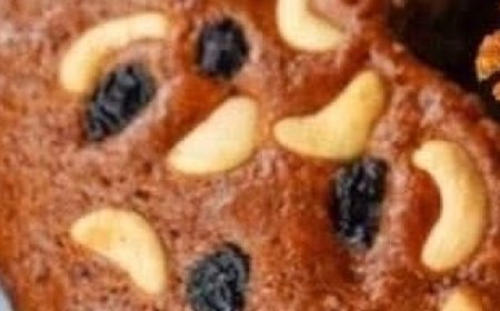 Eggless Christmas fruit cake recipe