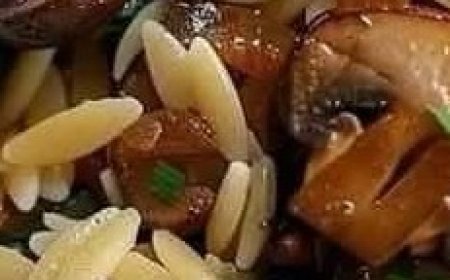 Spinach Mushroom Orzo