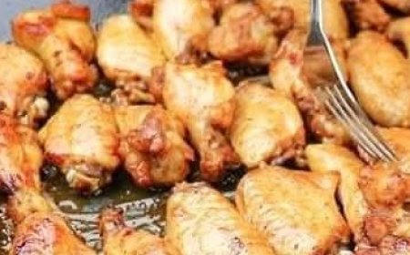 Baked Chicken Wings with Spiced Potatoes