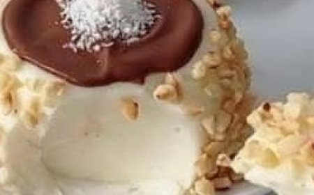 Creamy Vanilla Pudding with Milk Chocolate and Hazelnut Topping