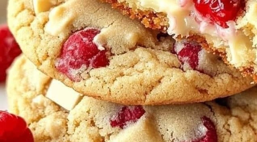 Raspberry and White Chocolate Stuffed Cookies