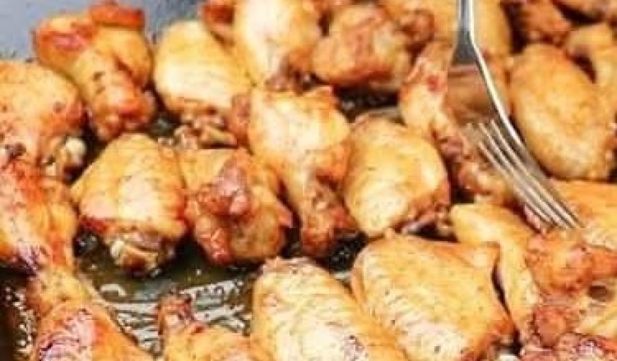 Baked Chicken Wings with Spiced Potatoes