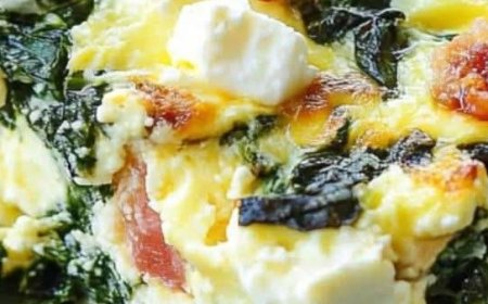 Spinach Feta Egg Bake