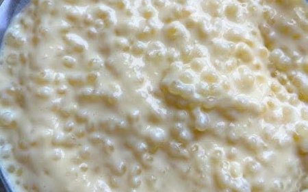 Homemade tapioca pudding