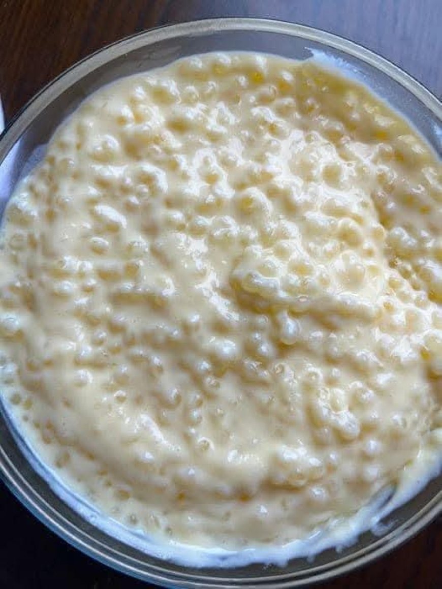 Homemade tapioca pudding