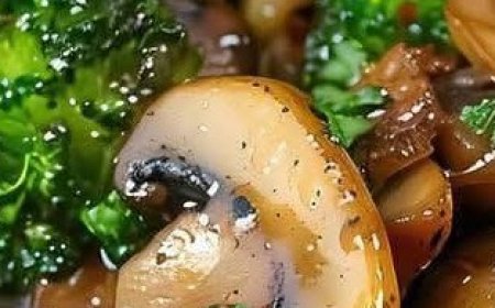 Garlic Mushrooms and Broccoli