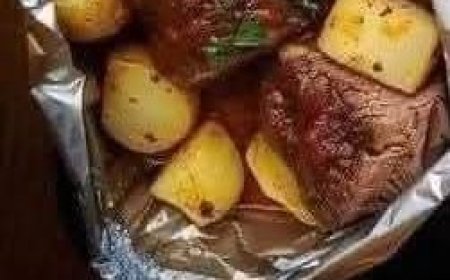 Meat and Potato Foil Bake