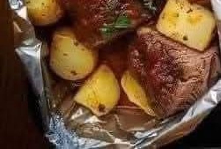 Meat and Potato Foil Bake