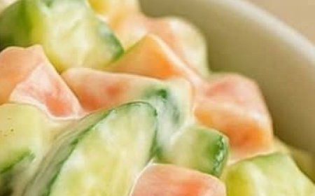 Creamy Cucumber Salad with Vegetables