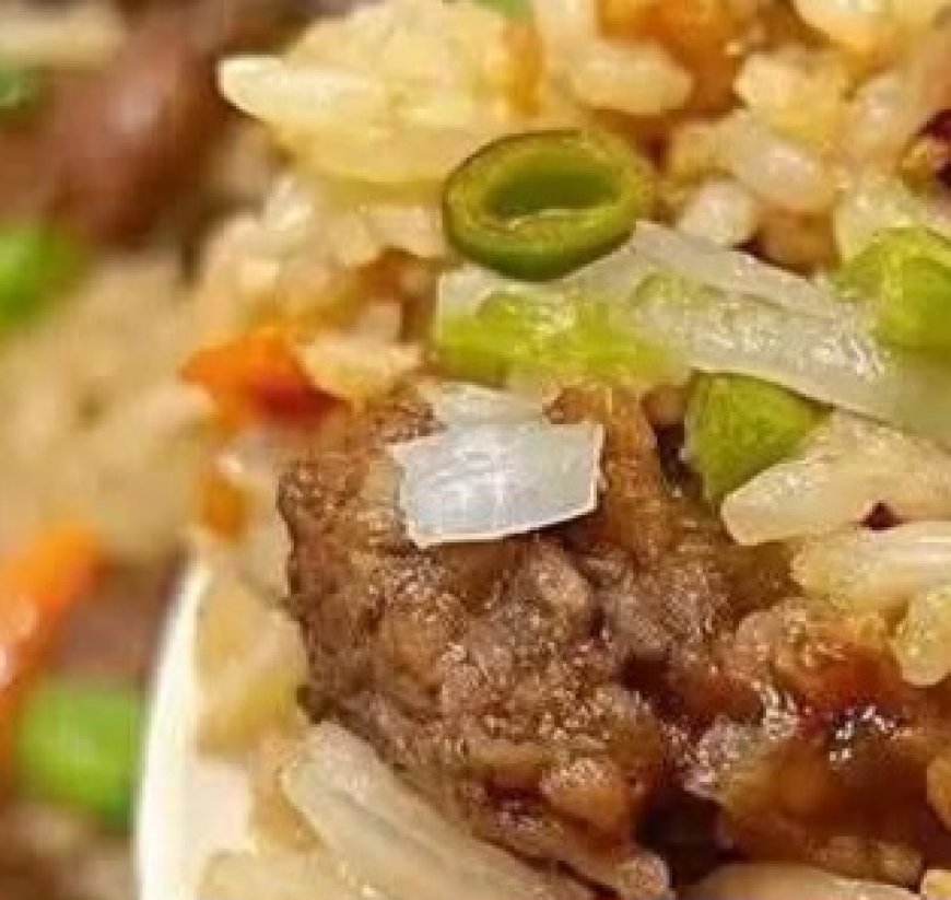 Fried Rice with Ground Beef and Vegetables
