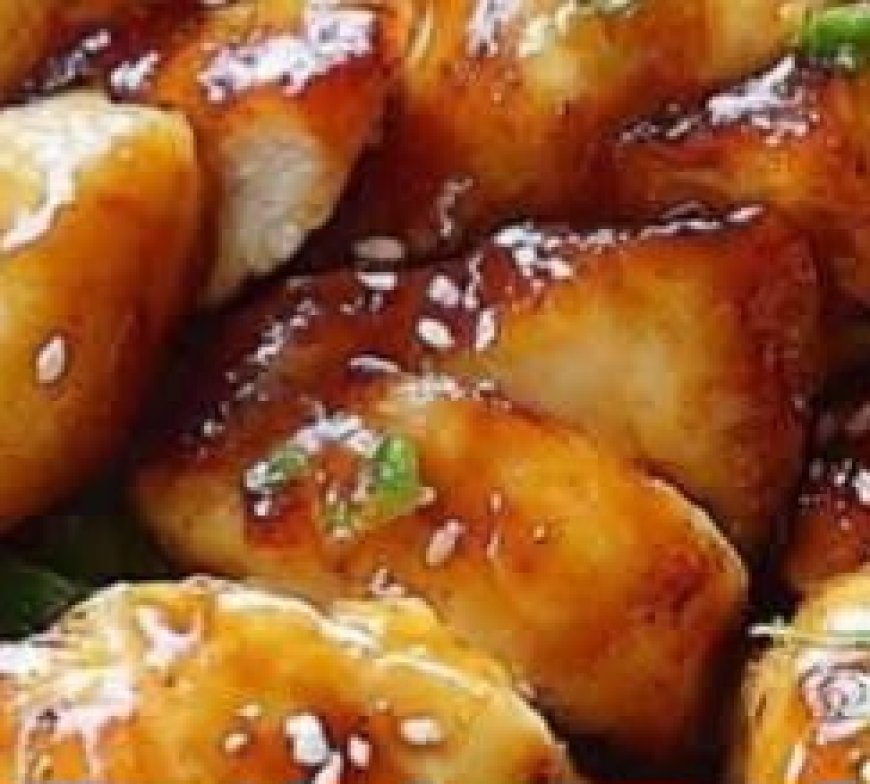 Sticky lemon chicken salad