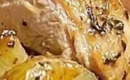 Chicken and Potatoes with Garlic Parmesan Cream Sauce