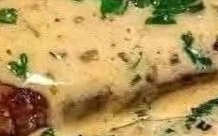 Juicy Steak with Creamy Garlic Sauce