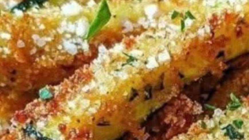Crispy Parmesan Garlic Zucchini Fries