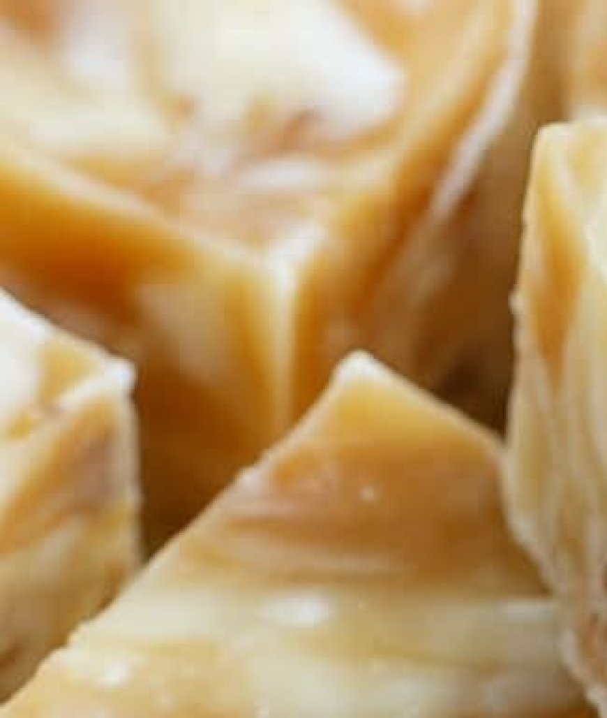 Caramel Swirl White Chocolate Fudge