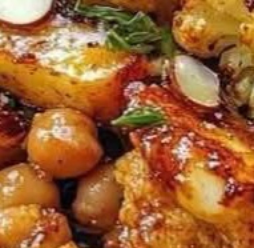 Honey Curry Roasted Cauliflower with Grilled Halloumi and Crunchy Chickpeas