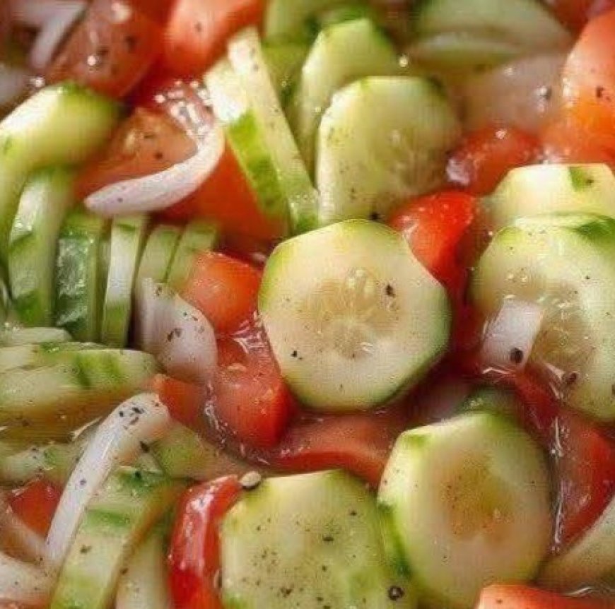 Marinated Cucumber, Tomato & Onion Salad