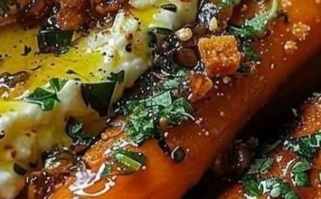 Roasted Carrots with Whipped Ricotta and Hot Honey