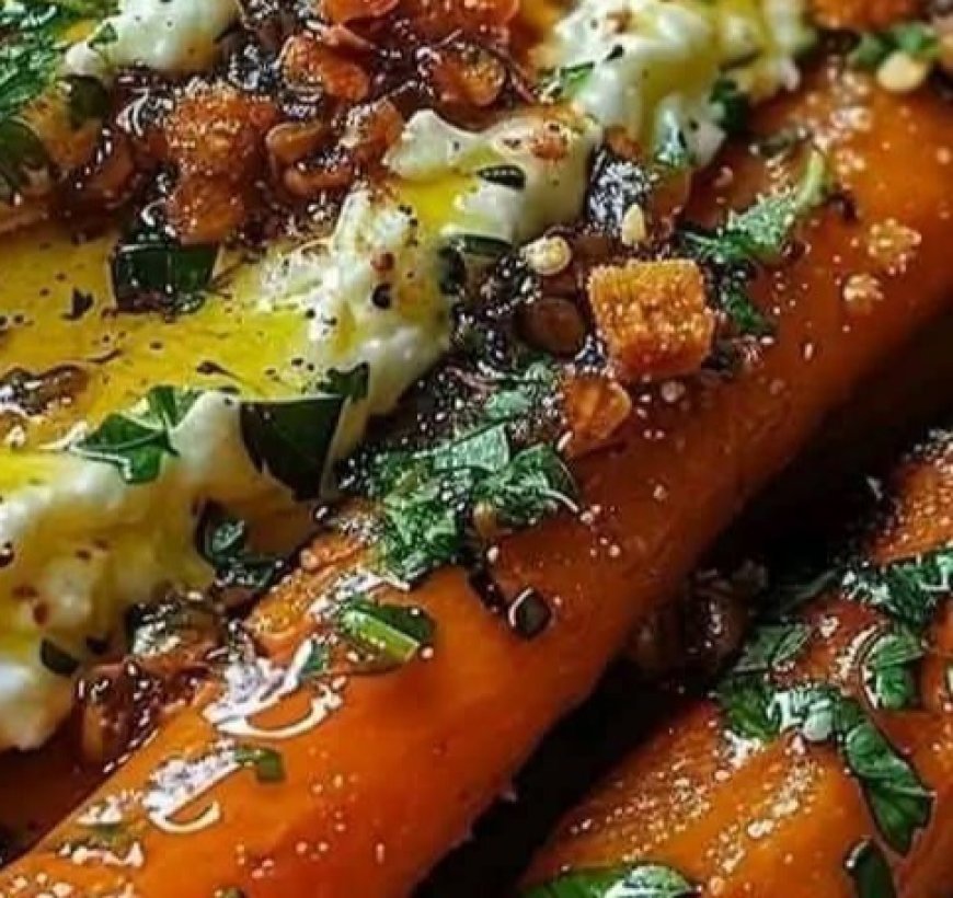 Roasted Carrots with Whipped Ricotta and Hot Honey