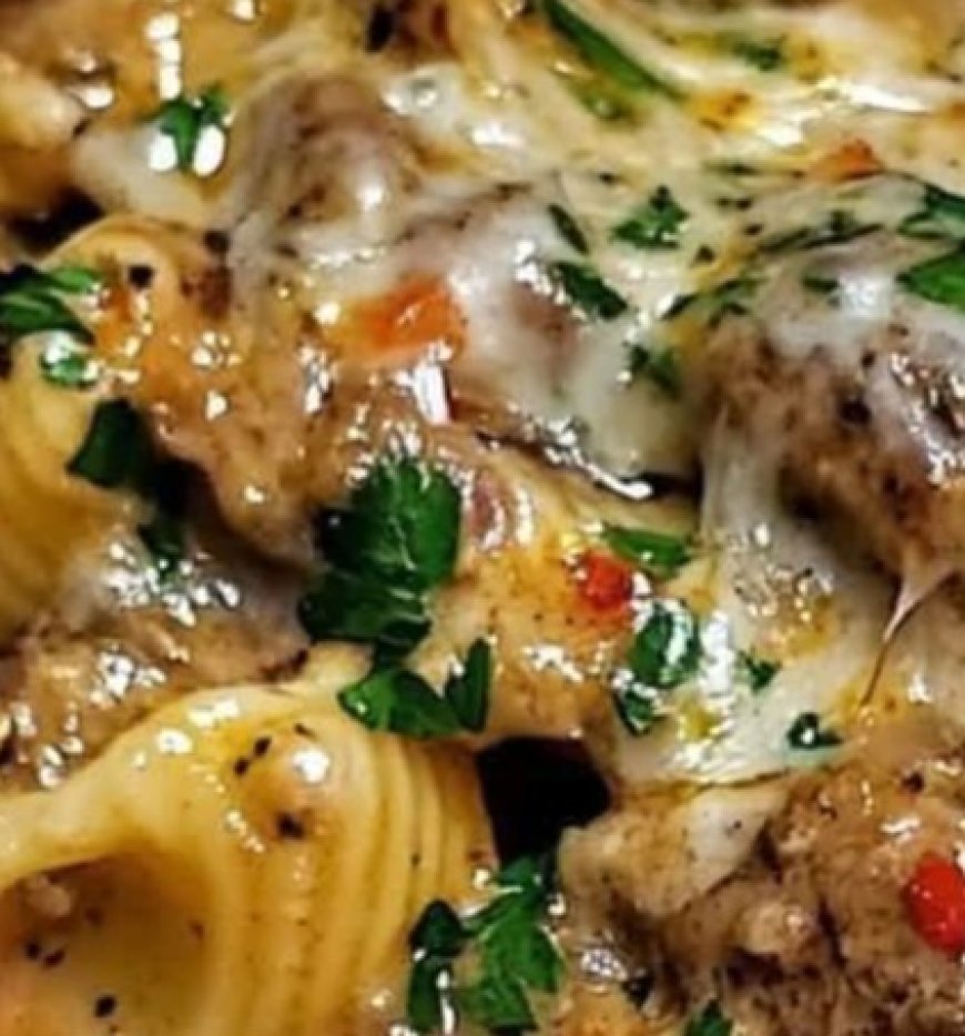 Garlic Butter Steak Bites & Creamy Parmesan Shells