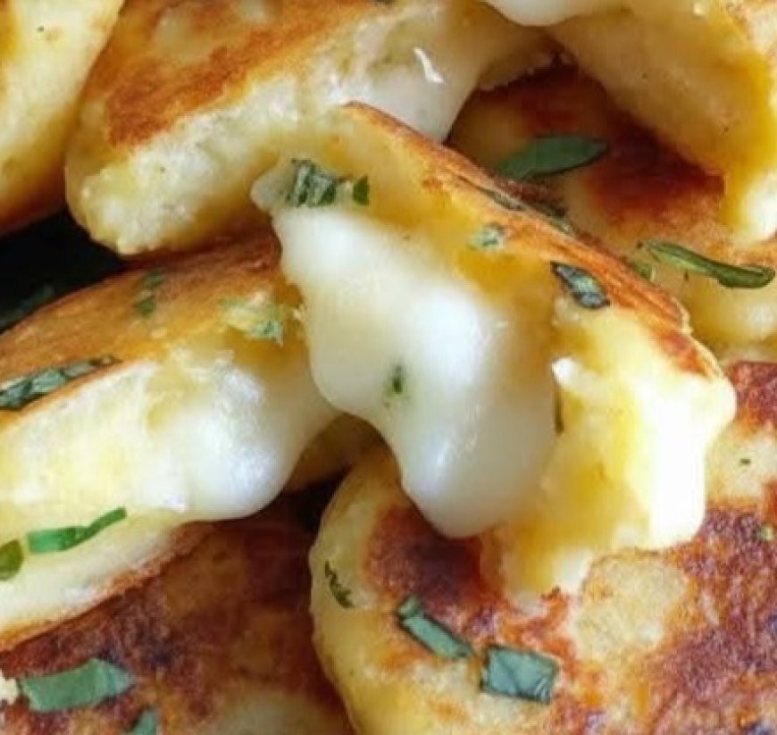 Cheesy Stuffed Potato Cakes: Crispy Outside, Gooey Inside!
