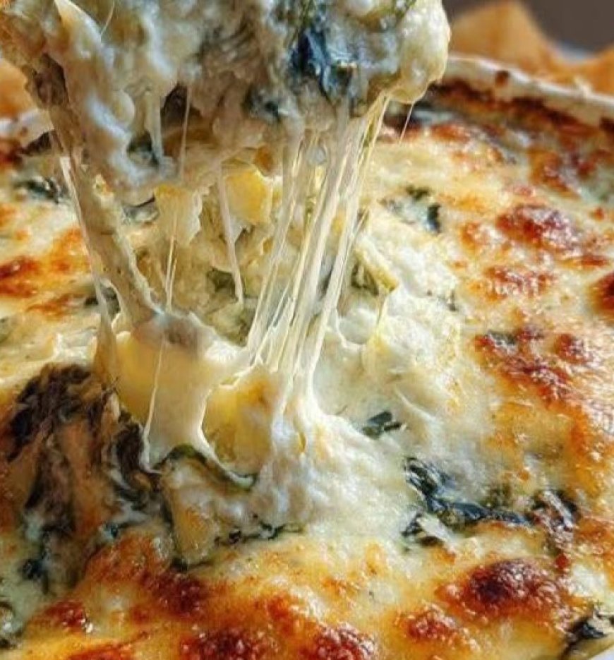 30-Min Spinach & Artichoke Dip with Pita Chips