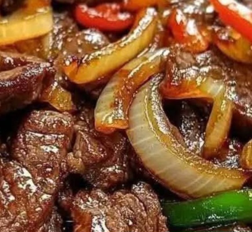 Chinese pepper steak with onions!