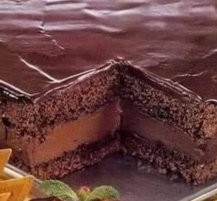 Mocha Layer Cake with Chocolate Rum Cream Filling
