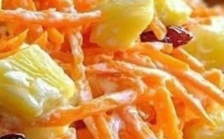 Carrot Salad with Pineapple and Raisins